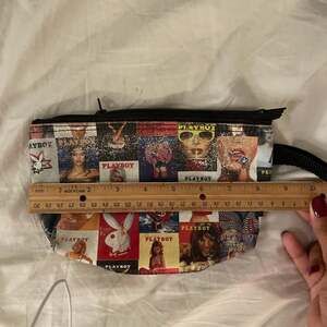 Playboy Vintage Magazine Cover Collage Glitter Clutch Pouch